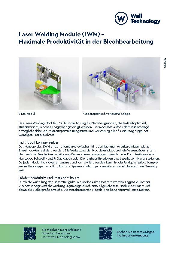 Onepager Laser Welding Module deutsch