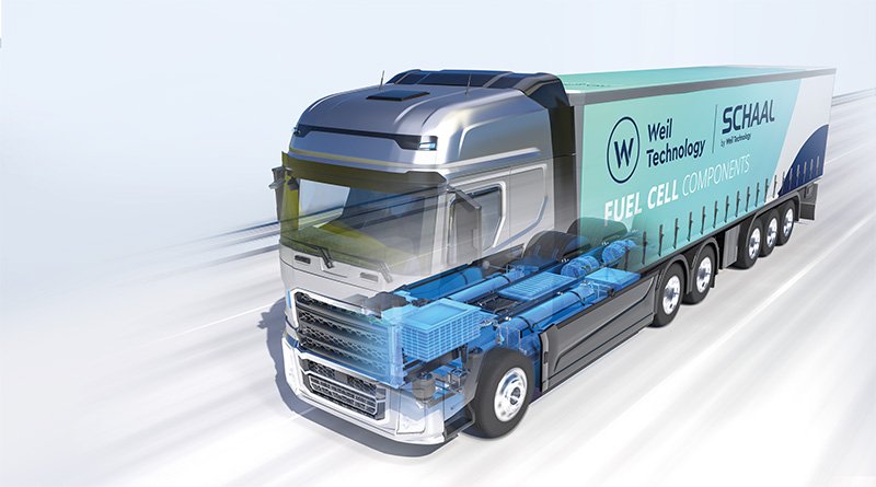 Truck mit den Komponenten sichtbar, die auf Anlagen von Weil Technology und Schaal Technology hergestellt werden können